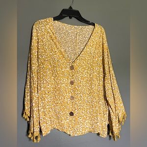 Yellow tassel Blouse